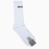 BALENCIAGA LETTERING LOGO SOCKS WHITE