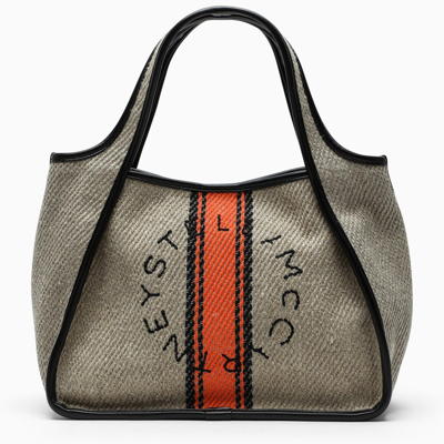 Stella Mccartney Tote Bag With Strap In Textile With Logo In Transparent