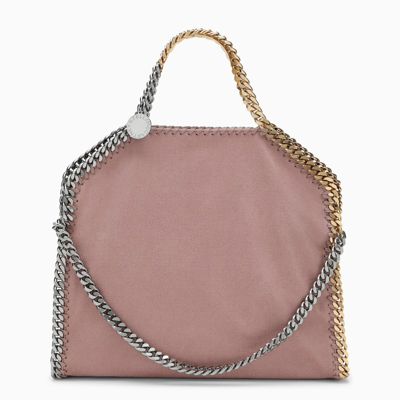 Stella Mccartney Pink/gold/silver Falabella Fold Over Bag