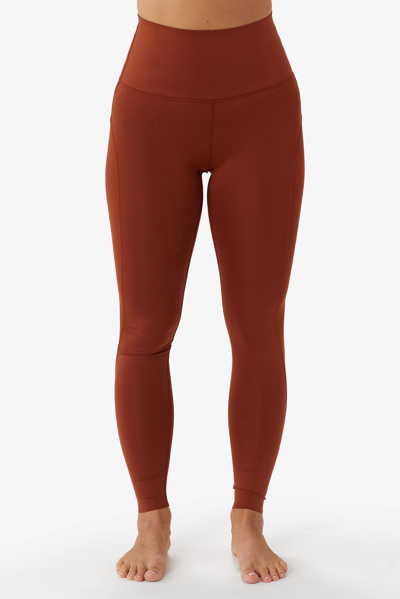 Lole Mile End High-waisted Ankle Leggings In Saffron