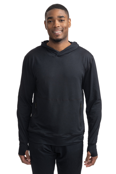 Lole Riley Pullover Hoodie In Black Beauty