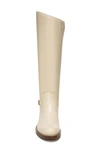 Sam Edelman Mikala Womens Leather Riding Knee-high Boots In Eggshell