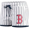 Concepts Sport Women's  White, Navy Boston Red Sox Vigor Sleep Shorts In White
