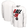 NIKE NIKE WHITE OHIO STATE BUCKEYES BALL IN BENCH LONG SLEEVE T-SHIRT