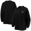 The Wild Collective Black Chicago Fire Tri-blend Long Sleeve T-shirt In Black