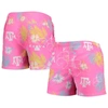 FOCO FOCO PINK TEXAS A&M AGGIES NEON FLORAL SWIM TRUNKS