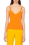 Sandro Logan V-neck Knitted Top In Orange