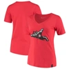 UNDER ARMOUR UNDER ARMOUR RED RICHMOND FLYING SQUIRRELS PERFORMANCE V-NECK T-SHIRT