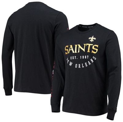 Tommy Hilfiger Black New Orleans Saints Peter Long Sleeve T-shirt