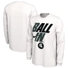 NIKE NIKE WHITE MICHIGAN STATE SPARTANS BALL IN BENCH LONG SLEEVE T-SHIRT