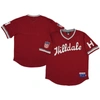 RINGS & CRWNS RINGS & CRWNS RED HILLDALE CLUB MESH REPLICA V-NECK JERSEY