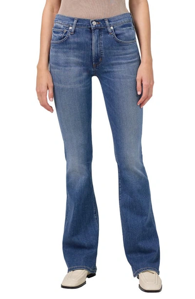Citizens Of Humanity Isola Cropped Raw Hem Bootcut Jeans In Highball