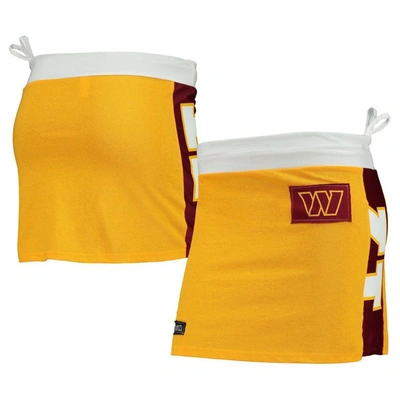 Refried Apparel Gold Washington Commanders Mini Skirt