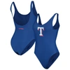 G-III 4HER BY CARL BANKS G-III 4HER BY CARL BANKS ROYAL TEXAS RANGERS MAKING WAVES ONE-PIECE SWIMSUIT