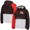 Tommy Hilfiger Men's  Brown, Orange Cleveland Browns Raglan Half-zip Pullover Top In Brown