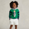 Polo Ralph Lauren Kids' Straight Fit Flex Abrasion Twill Short In White