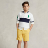 Polo Ralph Lauren Kids' Straight Fit Flex Abrasion Twill Short In Beach Yellow