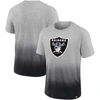 Fanatics Branded Heathered Gray/black Las Vegas Raiders Team Ombre T-shirt In Heather Gray