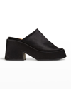 Ganni Retro Recycled Platform Mules In Black