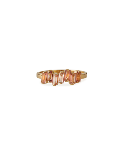 Kalan By Suzanne Kalan 14k Gold Amalfi Wave Band Ring In Light Pink