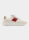 Axel Arigato Genesis Mixed Leather Retro Runner Sneakers In Creminobordeauxle