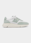 Axel Arigato Genesis Mixed Leather Retro Runner Sneakers In Whitedusty Sage