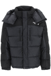 The North Face Embroidered-logo Padded Coat In Black