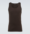 Tom Ford Brown Fluid Viscose Tank Top In Md Brw Sld
