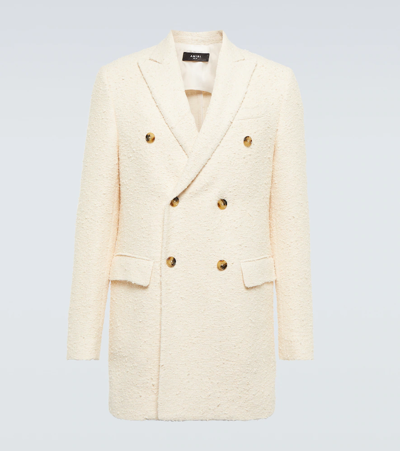 Amiri Logo Quilted Silhouette Jacket In White