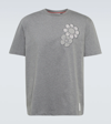 Thom Browne Midweight Jersey Anchor Short Sleeve Tee In Med Grey