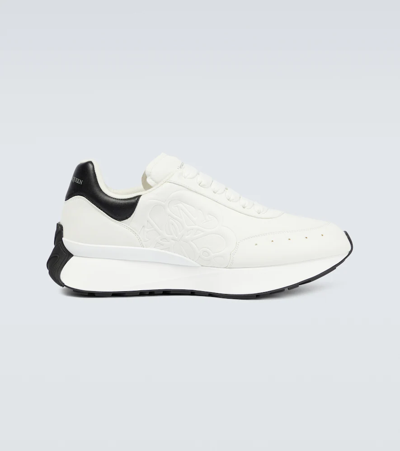 Alexander Mcqueen Leather Sneakers - Atterley In White