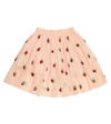 Stella Mccartney Sequinned Strawberry-print Skirt In Rosa/rosso