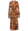 GALVAN CABANA LEOPARD-PRINT WRAP DRESS