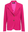 Versace Medusa Single-breasted Virgin-wool Blazer In Fuxia