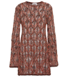 Chloé Openwork Linen And Silk Minidress In Folk Orange