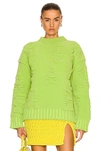 Bottega Veneta Alphabet Jacquard Chenille Sweater In Caterpillar