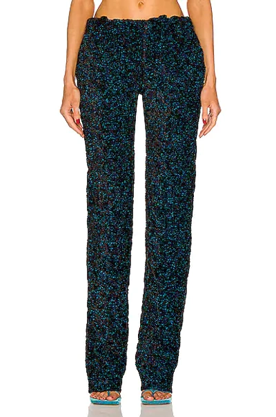 Bottega Veneta Blossom Chenille Boucle Trouser In Blue  Black  & Vamp