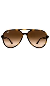 Ray Ban Aviator In Brown