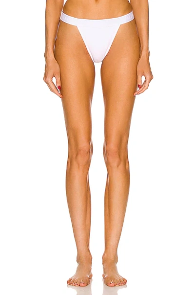 Balenciaga Bal Logo-embroidered High-rise Stretch-jersey Thong In White