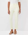 Ann Taylor The High Waist Ankle Pant In Linen Blend In Tender Yellow