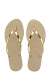 Havaianas Slim Glitter Ii Flip Flop In Sand