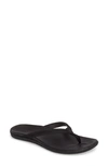 Olukai Kapehe Womens Solid Rubber Flip-flops In Black