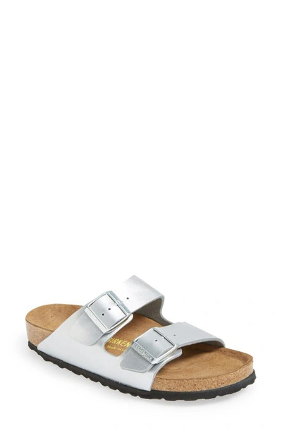 Birkenstock Women's Arizona Birko-flor Soft Footbed Sandals From Finish Line In Silver