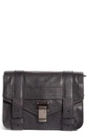 Proenza Schouler 'mini Ps1' Lambskin Leather Crossbody Bag - Black In Black