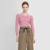 Andersson Bell Nina Striped Off-the-shoulder Knitted Top In Multicolor