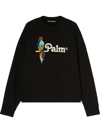 PALM ANGELS PARROT LOGO印花圆领卫衣