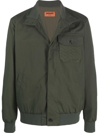 Missoni Pocket-detail Lightweight Jacket In Grün