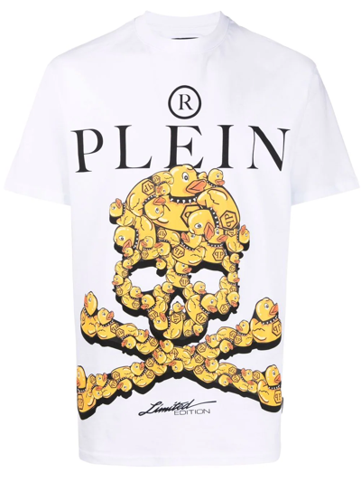 Philipp Plein Skull-print T-shirt In Weiss