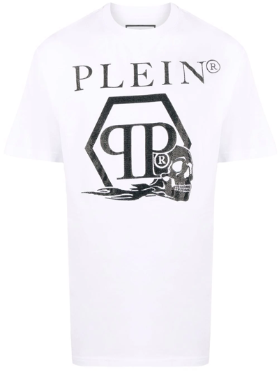 Philipp Plein Logo-print T-shirt In Weiss