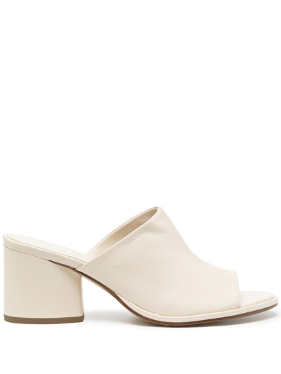 Aeyde Amanda Jade 85mm Leather Mules In Latte